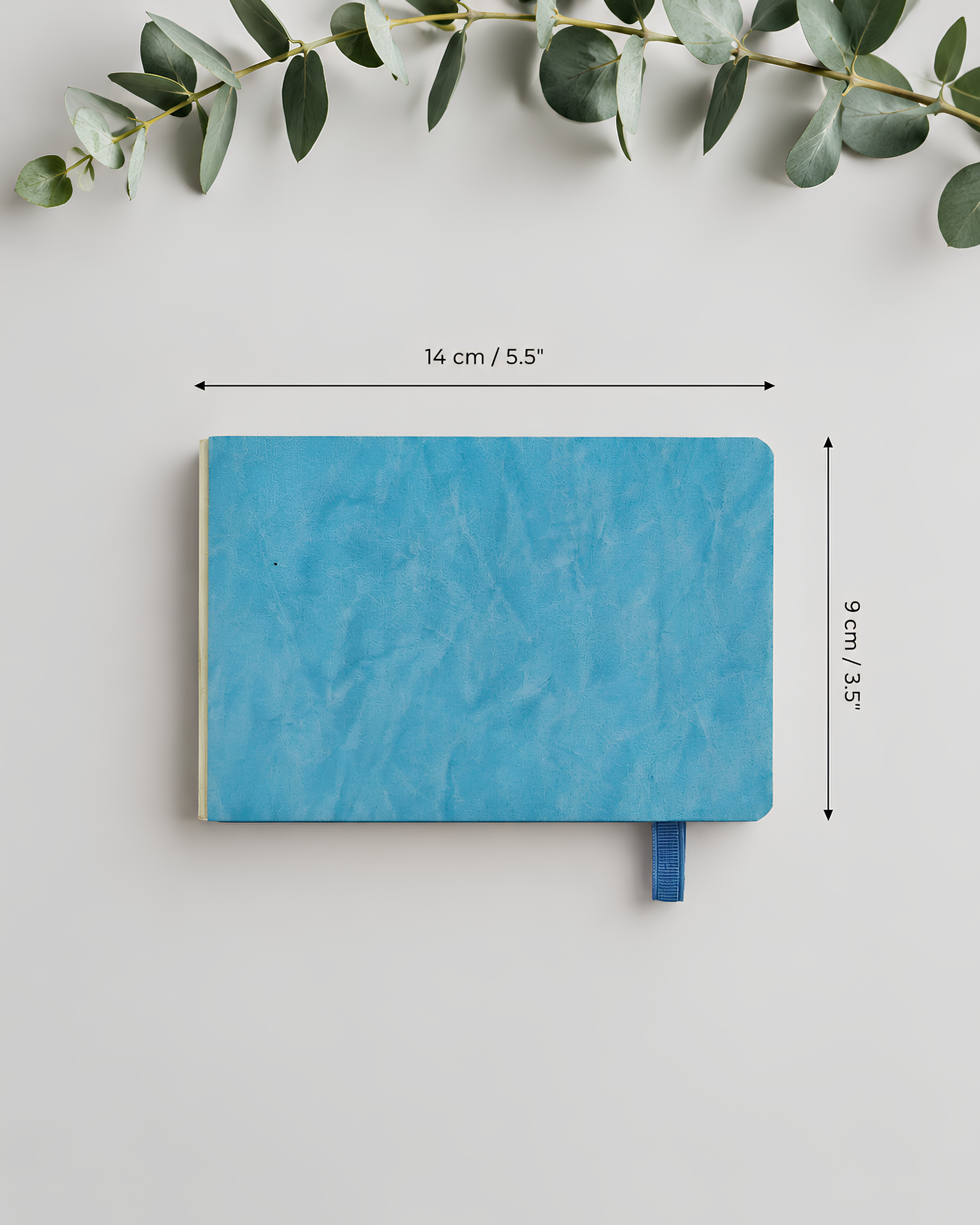 PU Watercolor Handbook – Blue | 9 x 14 cm