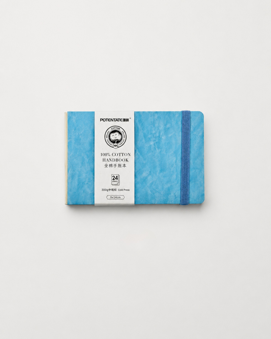 PU Watercolor Handbook – Blue | 9 x 14 cm