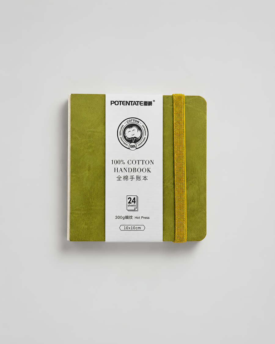 PU Watercolor Handbook – Green | 10 x 10 cm