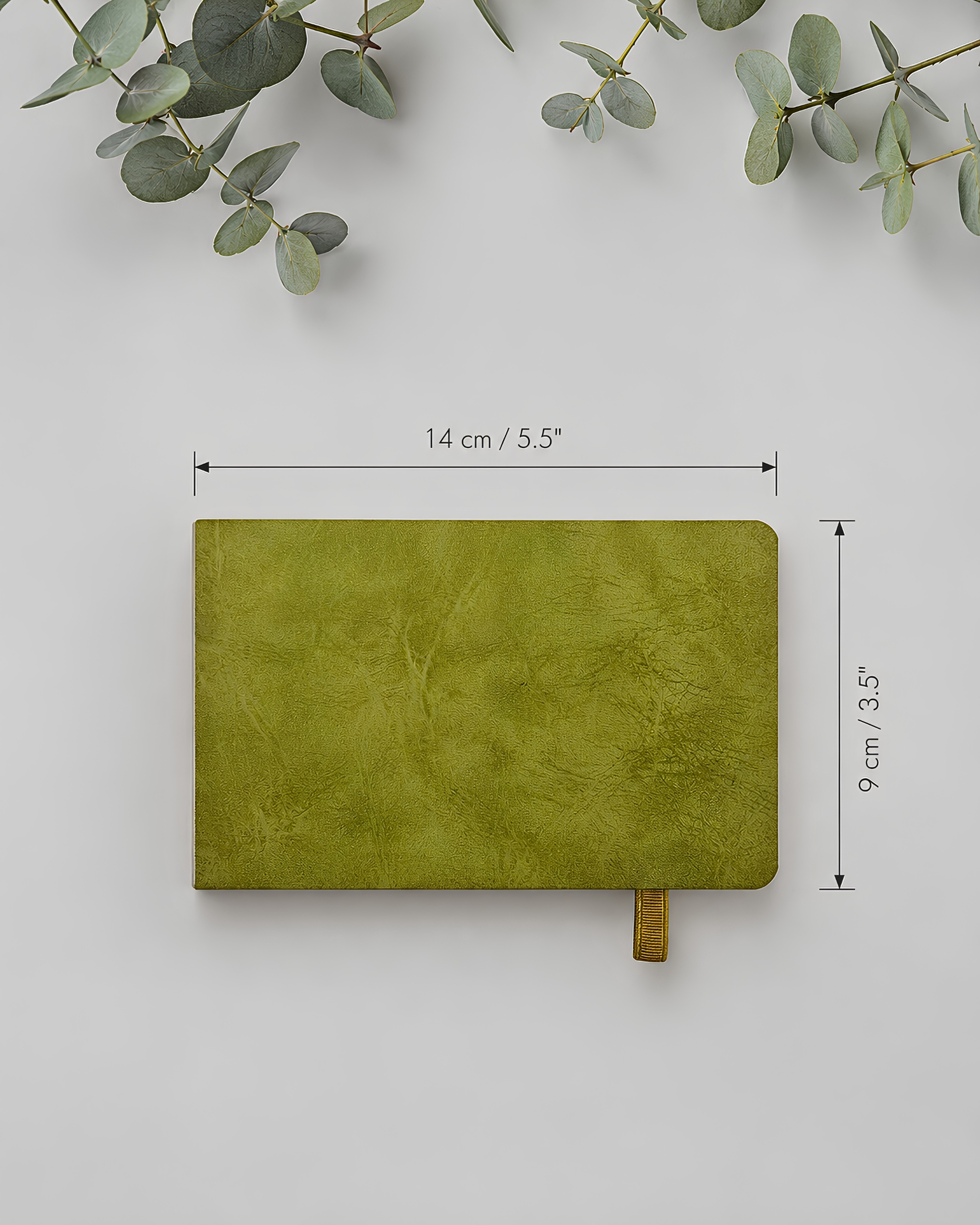 PU Watercolor Handbook – Green | 9 x 14 cm