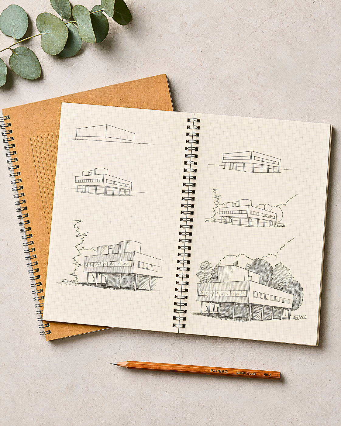 Classic Kraft  Grid | Square Grid Notebook