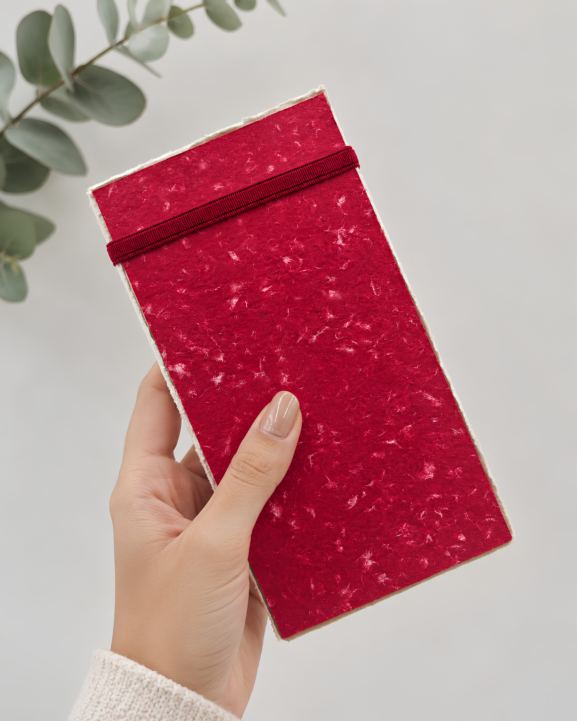 Deckle Edge Watercolor Handbook – Red | 10 x 19 cm