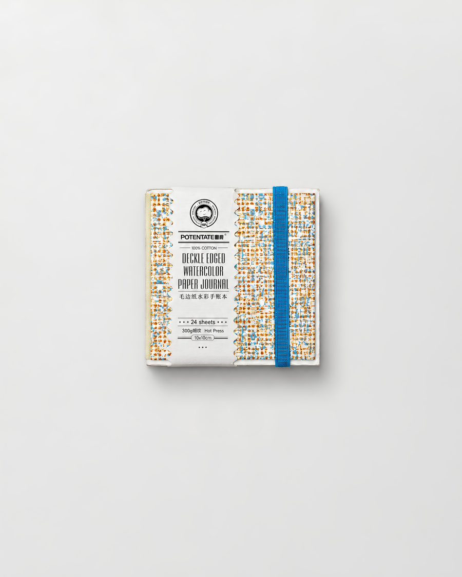 Deckle Edge Watercolor Hot press Handbook | 10 x 10 cm