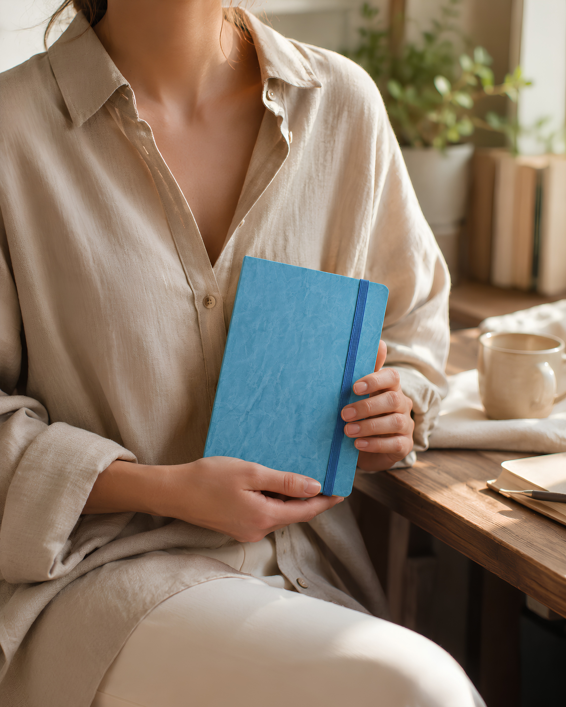 PU Watercolor Handbook – Blue | 13 x 19 cm