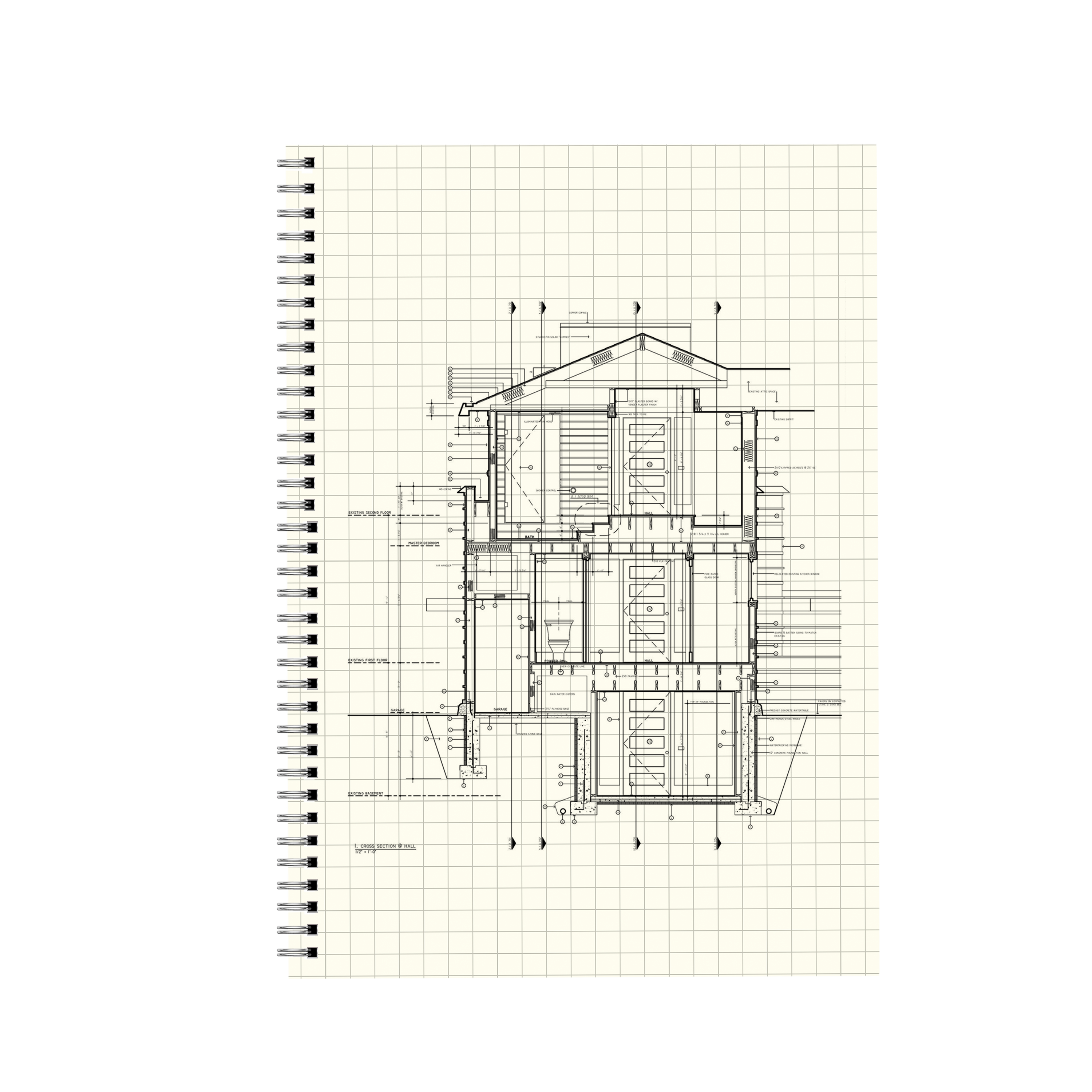 Transparent Square Grid Notebook