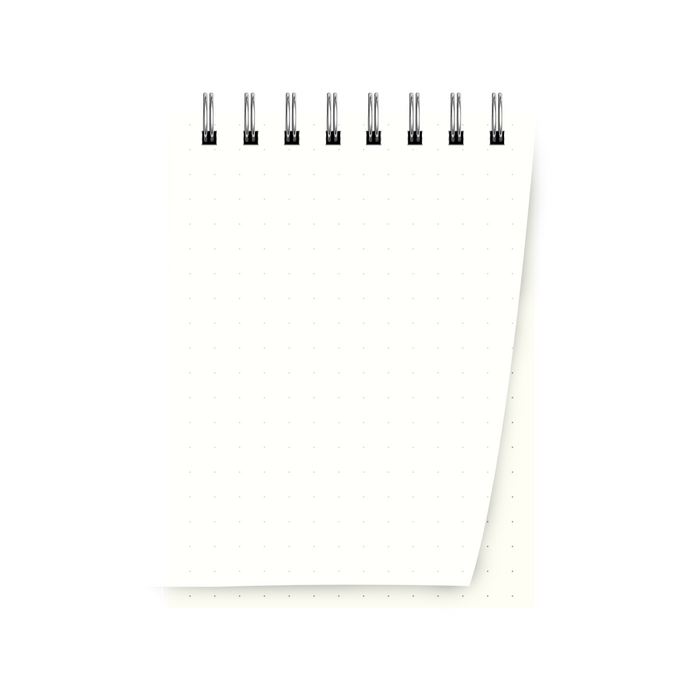 Transparent A7 Dot Grid Notebook