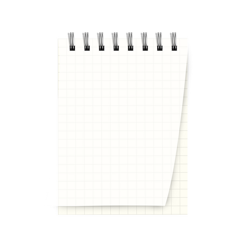 Transparent A7 Square Grid Notebook