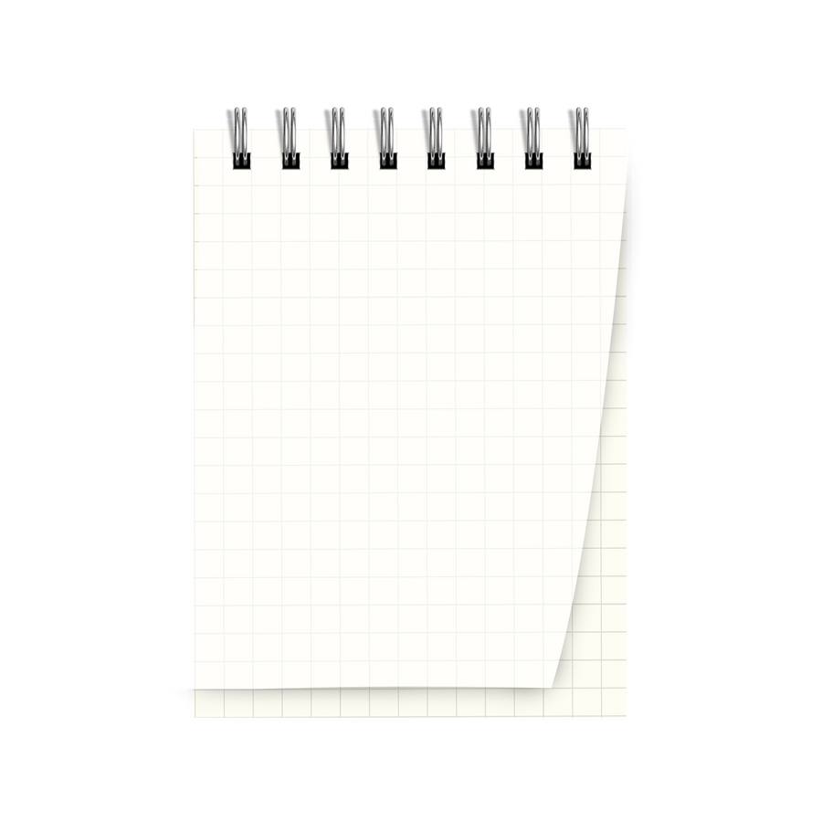 Transparent A7 Square Grid Notebook