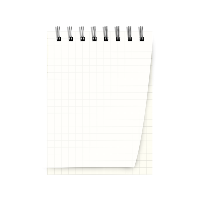 Transparent A7 Square Grid Notebook