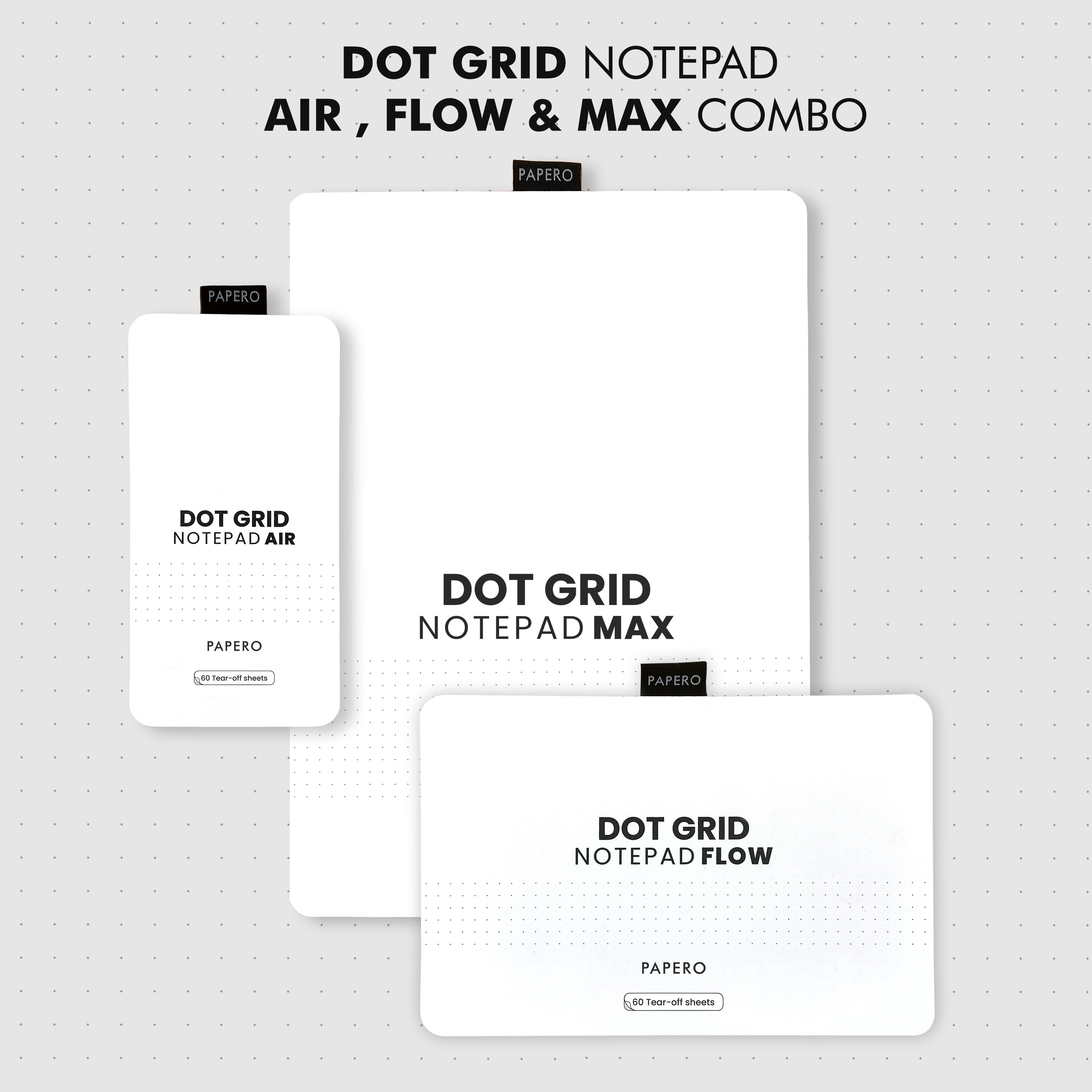 Dot Grid Notepad Series  | Air, Flow & Max Combo