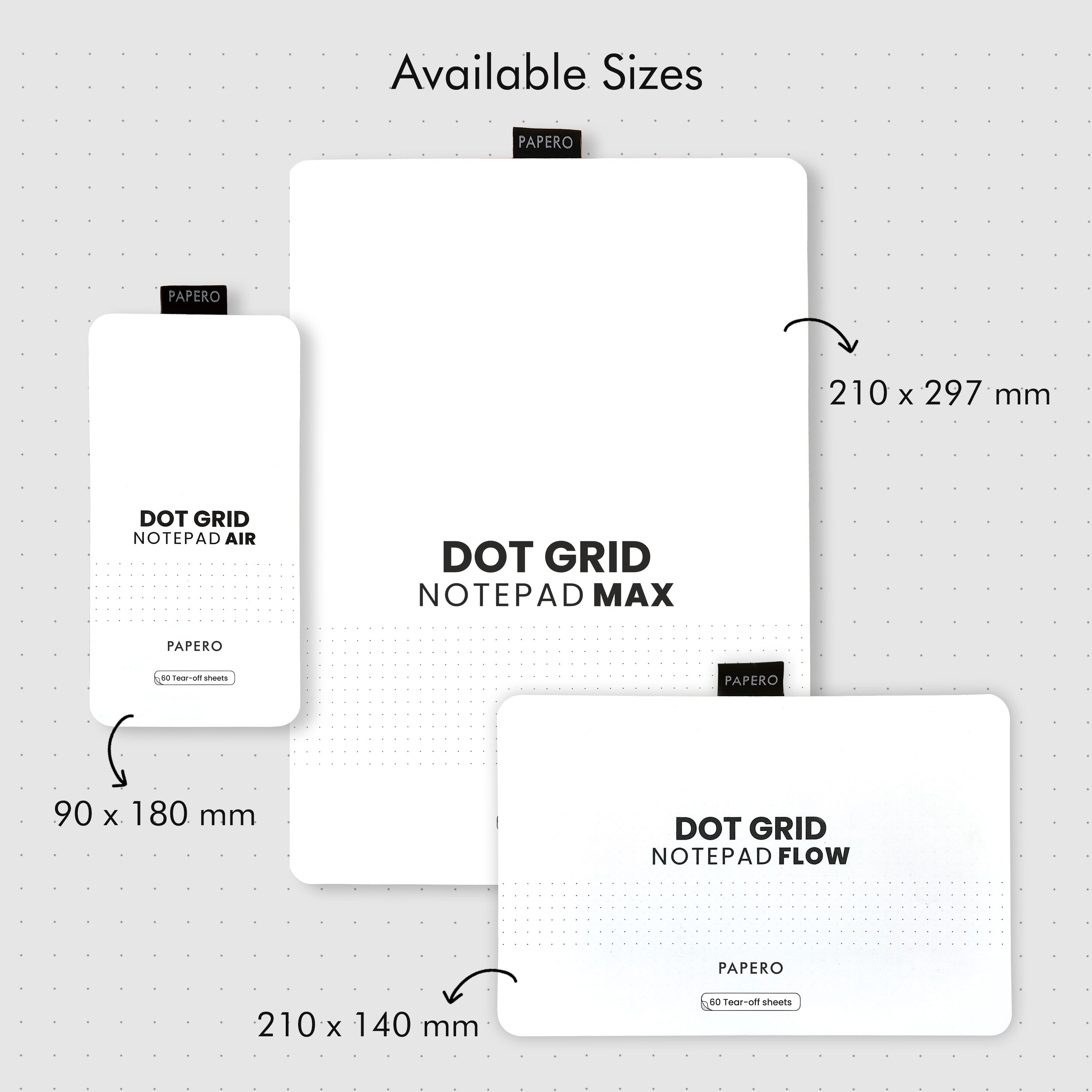 Dot Grid Notepad Series  | Air, Flow & Max Combo