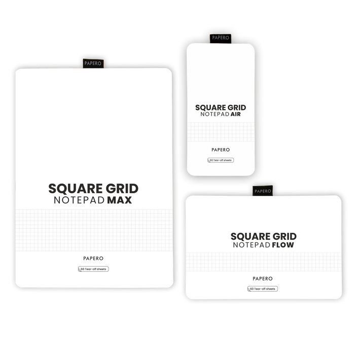 Square Grid Notepad Series  | Air, Flow & Max Combo