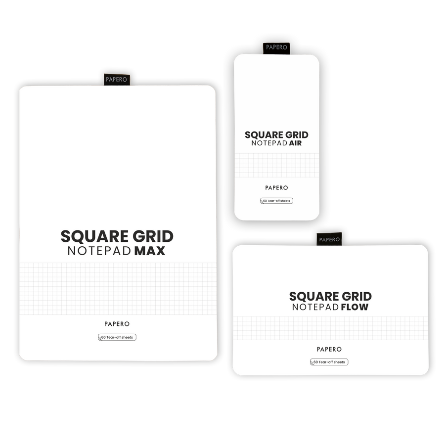 Square Grid Notepad Series  | Air, Flow & Max Combo
