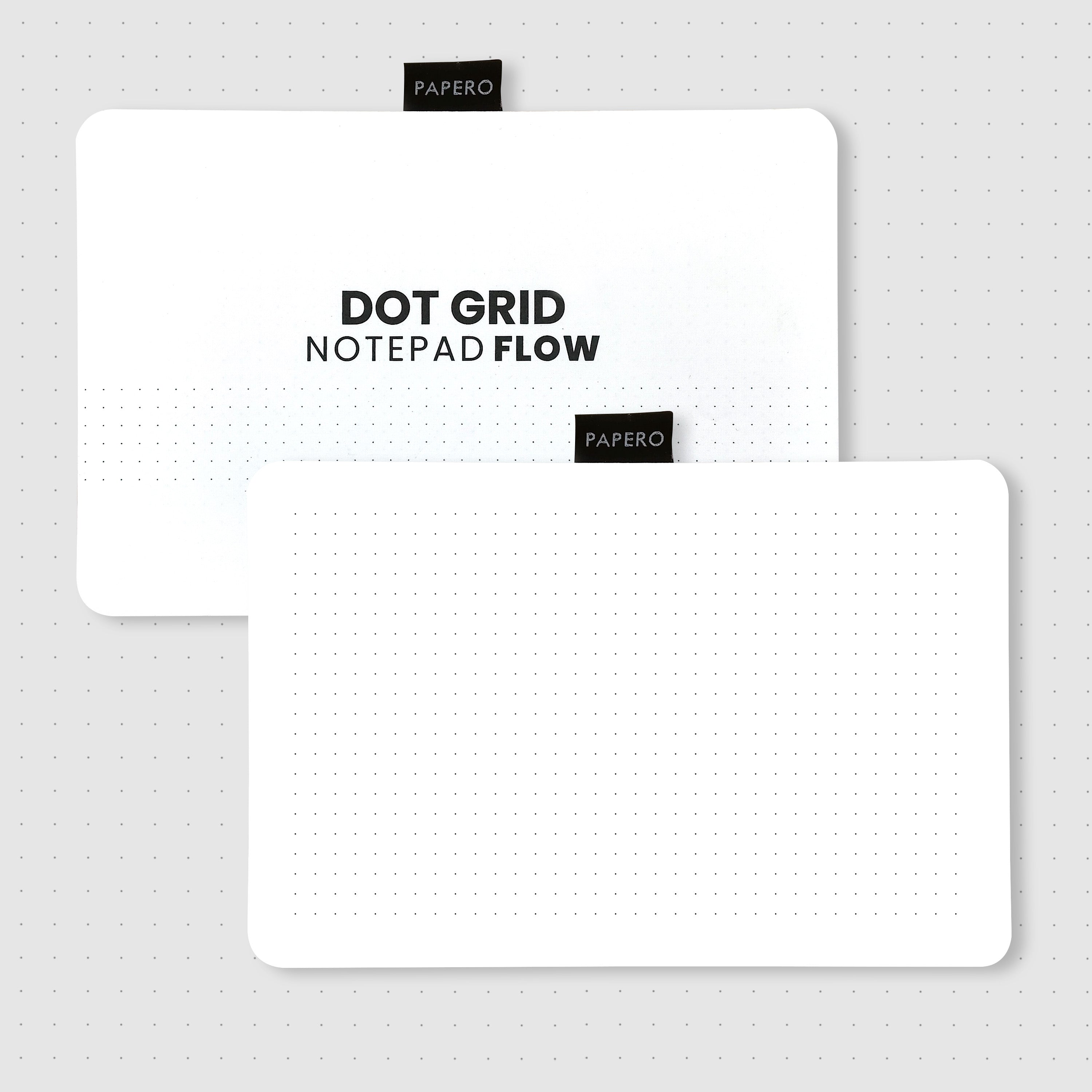Dot Grid Notepad Flow  | 21 x 14 cm | 60 Sheets