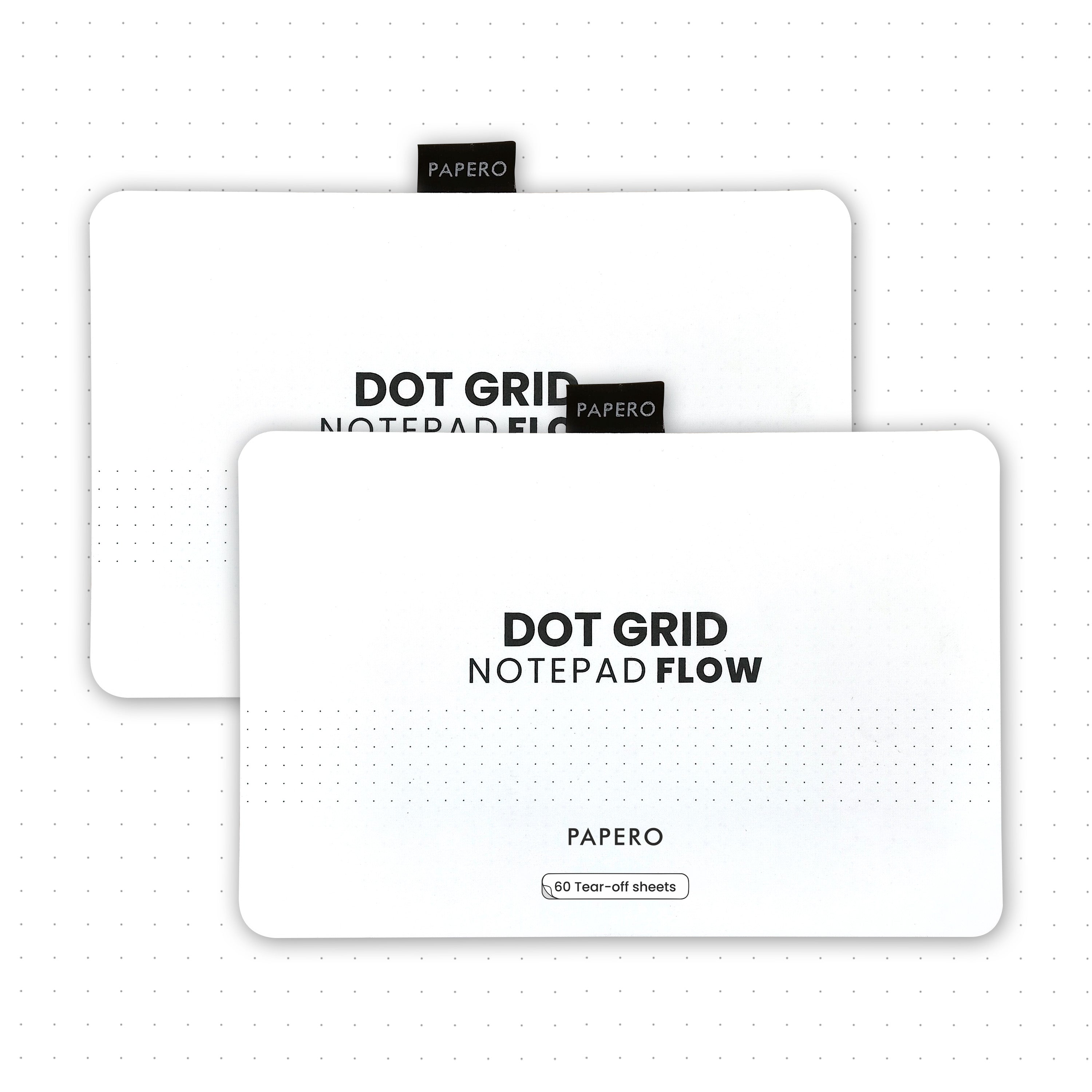 Dot Grid Notepad Flow  | 21 x 14 cm | 60 Sheets