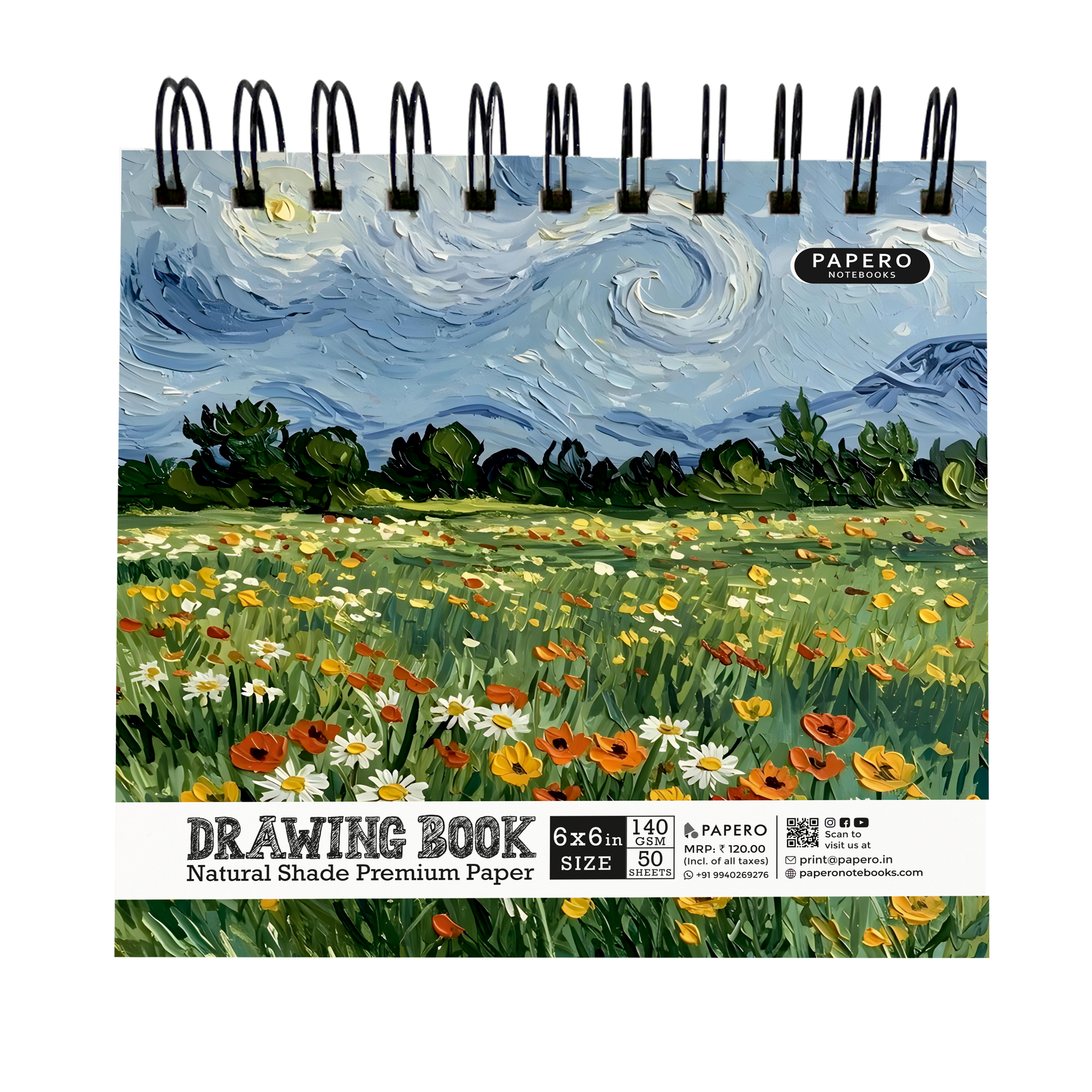 Wildflower Meadow | Square Sketchbook | 6 Inch
