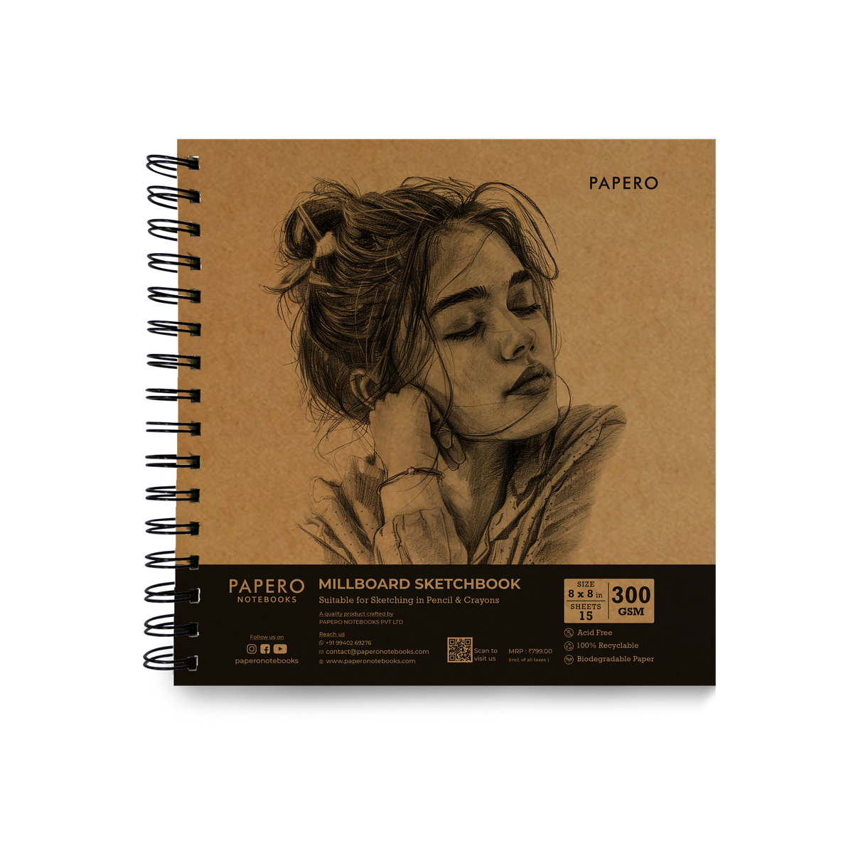 Artistic Girl | Millboard Sketchbook